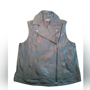 Vince Moto Leather Vest Size XS